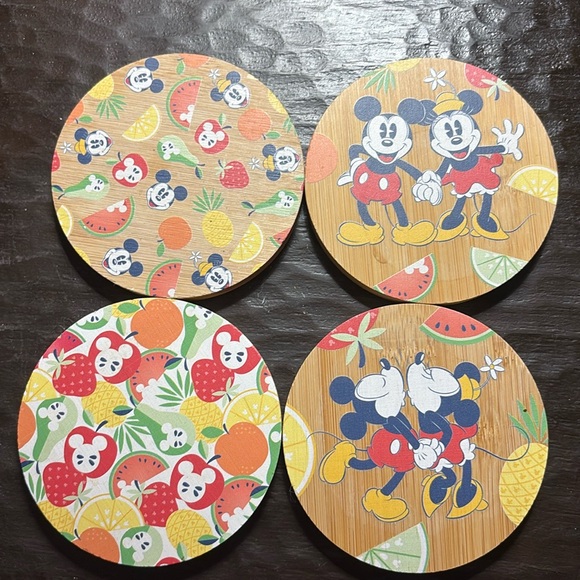 Disney | Kitchen | Mickey And Minnie Mouse Coasters Set | Poshmark